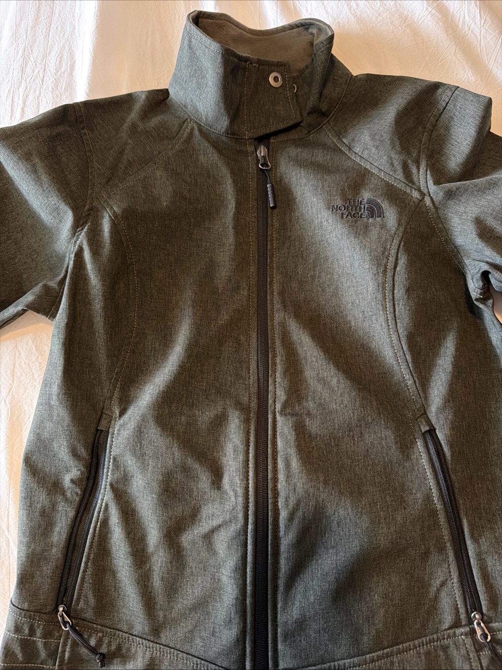 The North Face WindWall Women’s Full Zip Collared Jacket Long Sleeve Gray M - Picture 2 of 8